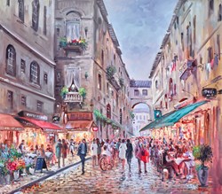 Room with a View by Henderson Cisz - Original Painting on Stretched Canvas sized 30x27 inches. Available from Whitewall Galleries